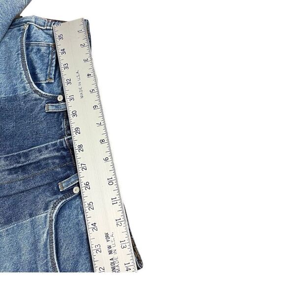Blank NYC High Rise Straight Leg Two Tone Jeans - Size 28 Denim Y2K Contrast - Picture 7 of 9